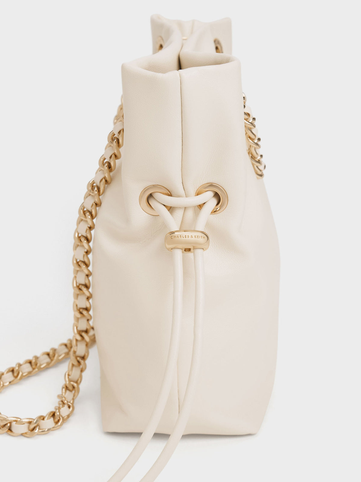 CHARLES & KEITH Best Price / Arya Braided-Chain Crossbody Bag - Cream