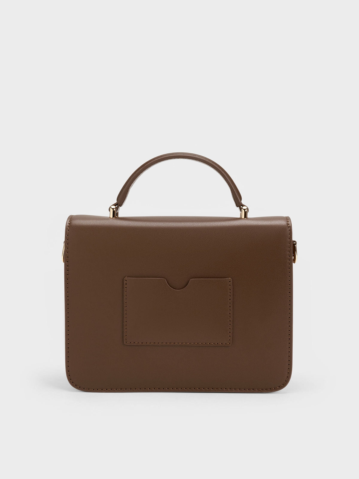 CHARLES & KEITH Best Price / Octavia Front Flap Top Handle Bag - Dark Brown