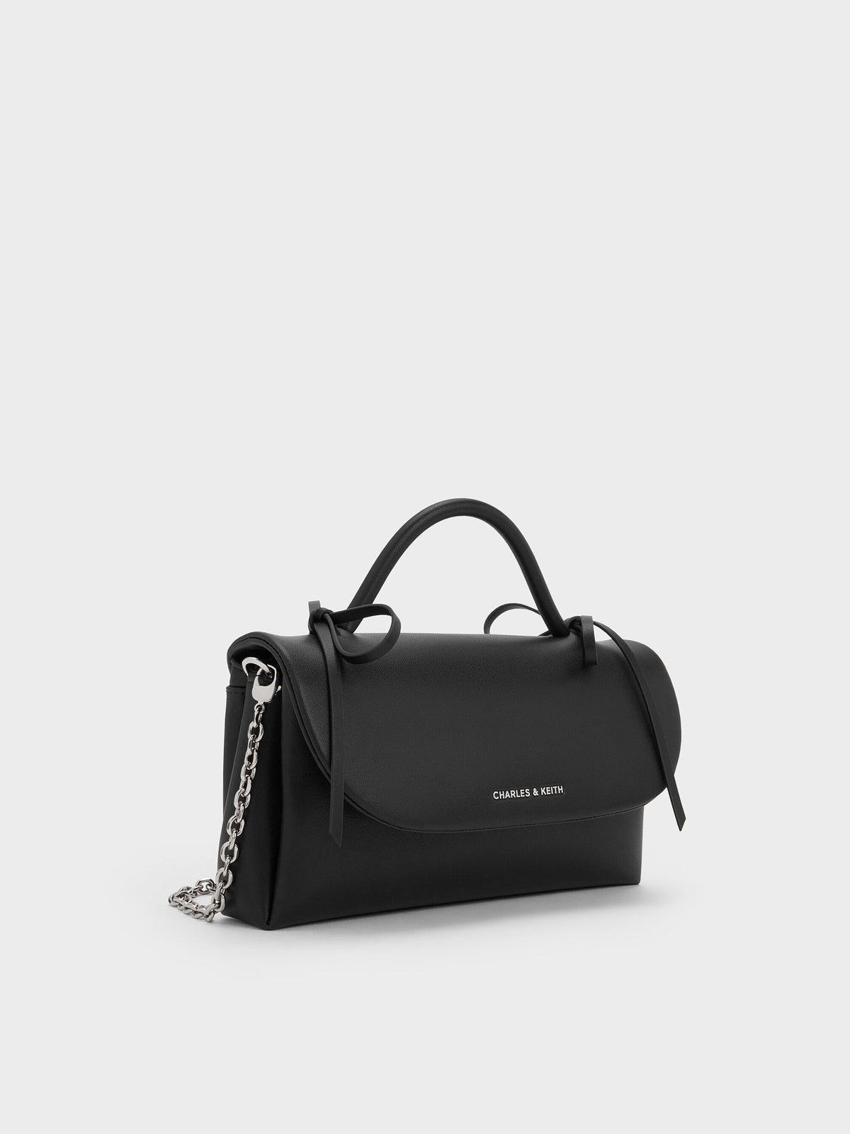 CHARLES & KEITH Popular / Hazel Bow Wallet On Chain - Noir
