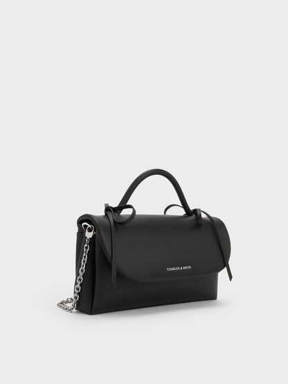CHARLES & KEITH Popular / Hazel Bow Wallet On Chain - Noir