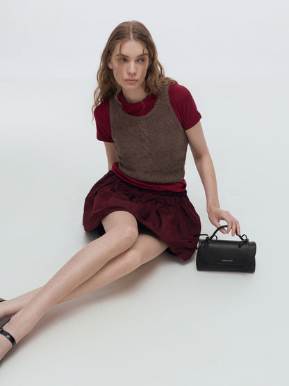 CHARLES & KEITH Popular / Hazel Bow Wallet On Chain - Noir