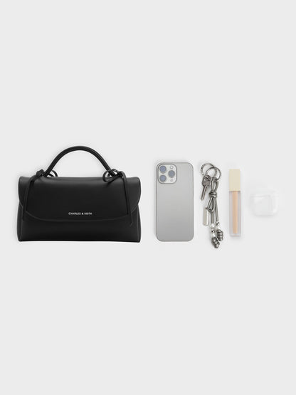 CHARLES & KEITH Popular / Hazel Bow Wallet On Chain - Noir