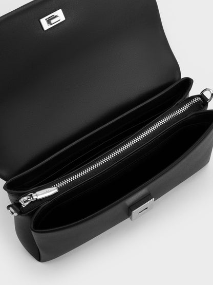 CHARLES & KEITH Popular / Hazel Bow Wallet On Chain - Noir