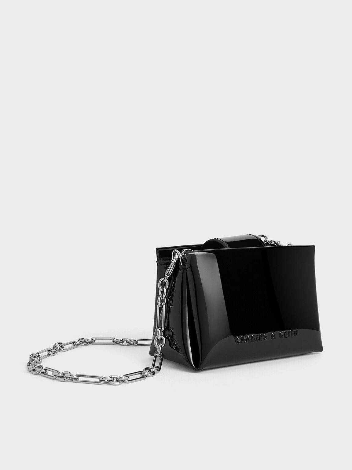CHARLES & KEITH Exclusive / Bosie Patent Micro Bag - Noir