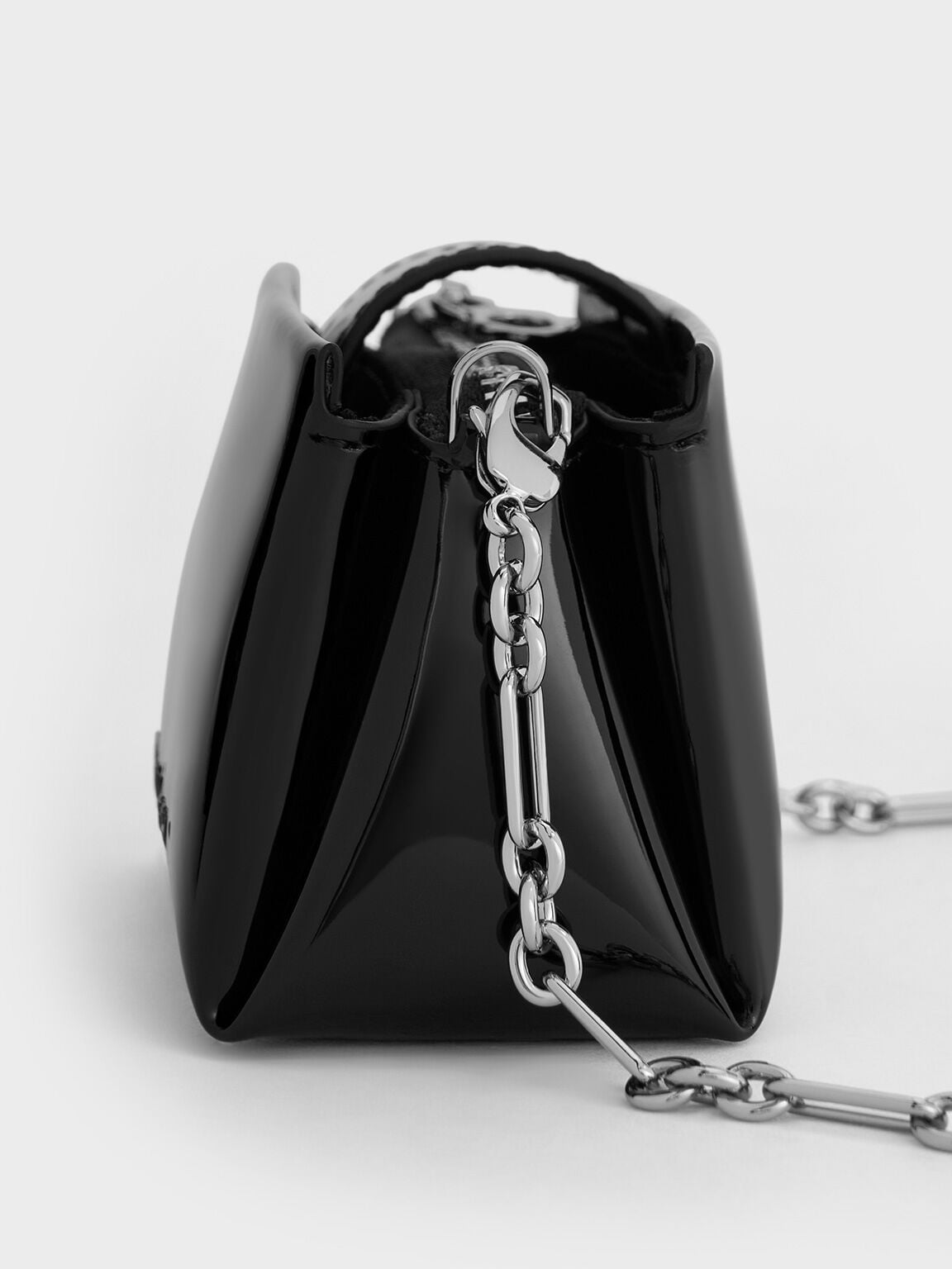 CHARLES & KEITH Exclusive / Bosie Patent Micro Bag - Noir