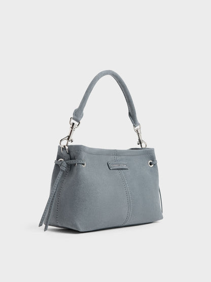 CHARLES & KEITH Quality / Noane Top Handle Bag - Smoky Blue