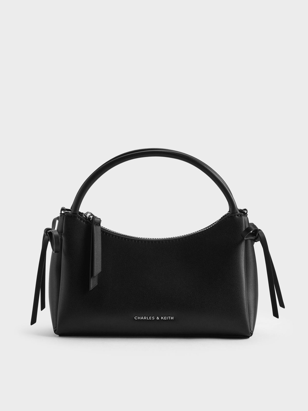 CHARLES & KEITH Trending / Hazel Bow Top Handle Bag - Noir