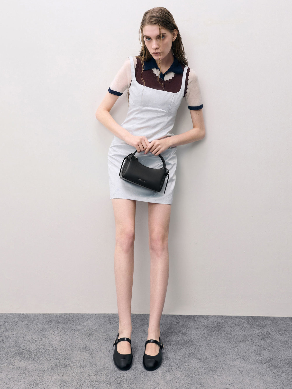 CHARLES & KEITH Trending / Hazel Bow Top Handle Bag - Noir