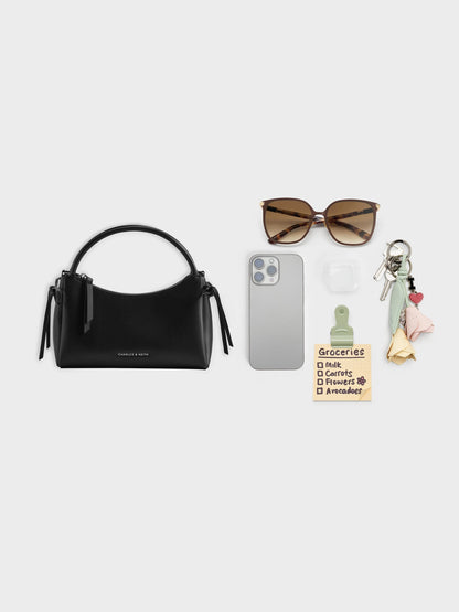 CHARLES & KEITH Trending / Hazel Bow Top Handle Bag - Noir