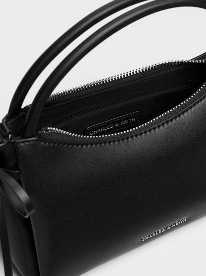CHARLES & KEITH Trending / Hazel Bow Top Handle Bag - Noir
