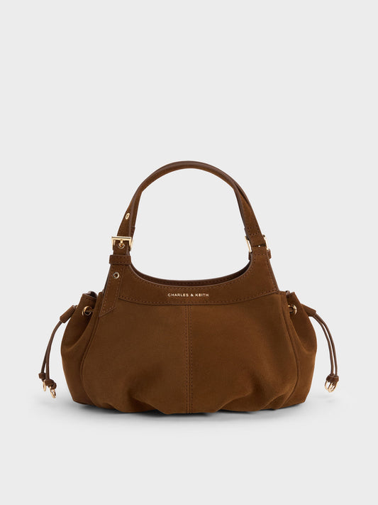 CHARLES & KEITH Exclusive / Mini Lillith Drawstring Bucket Bag - Pecan Brown