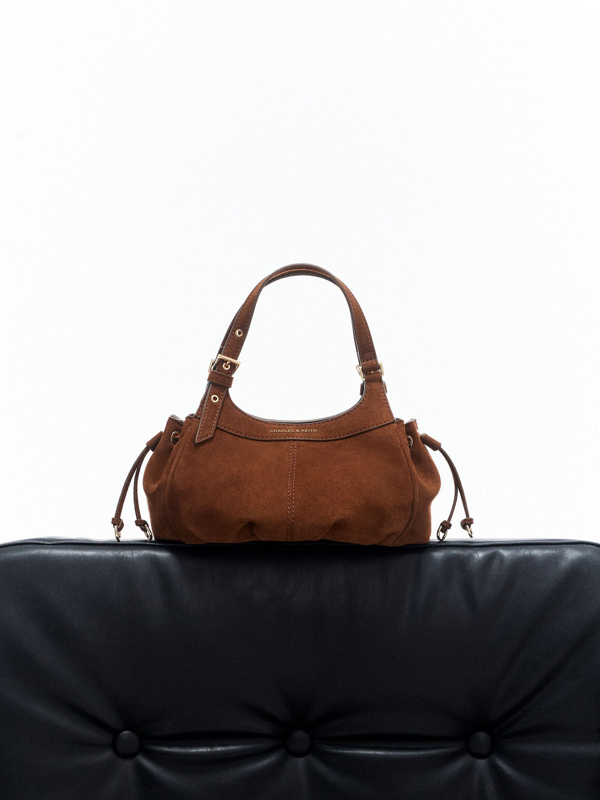 CHARLES & KEITH Exclusive / Mini Lillith Drawstring Bucket Bag - Pecan Brown