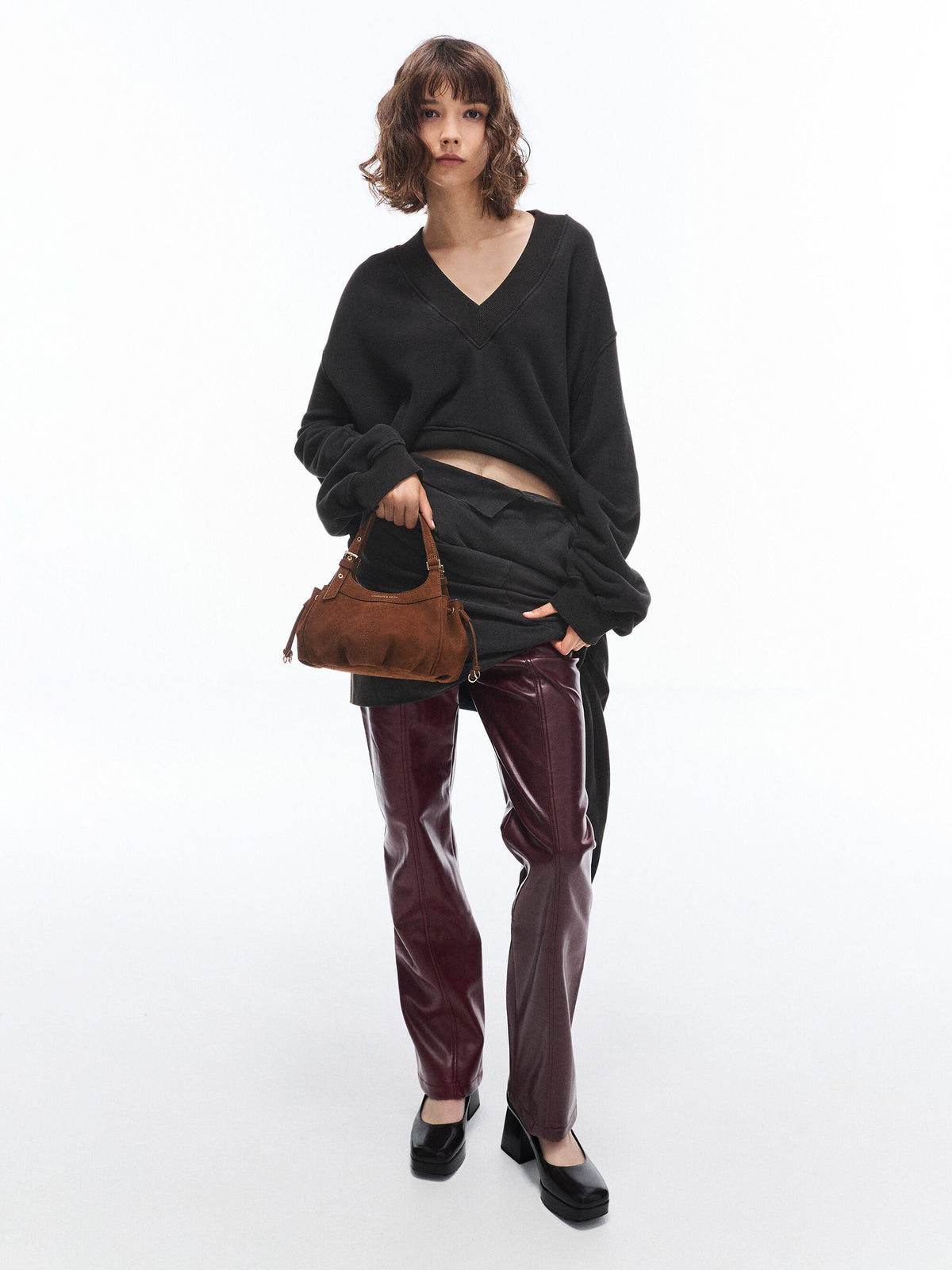 CHARLES & KEITH Exclusive / Mini Lillith Drawstring Bucket Bag - Pecan Brown