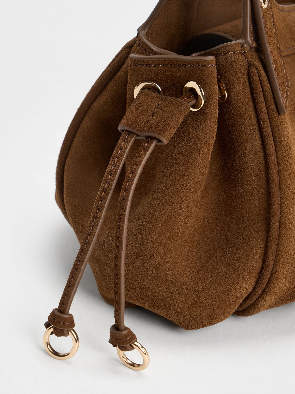 CHARLES & KEITH Exclusive / Mini Lillith Drawstring Bucket Bag - Pecan Brown