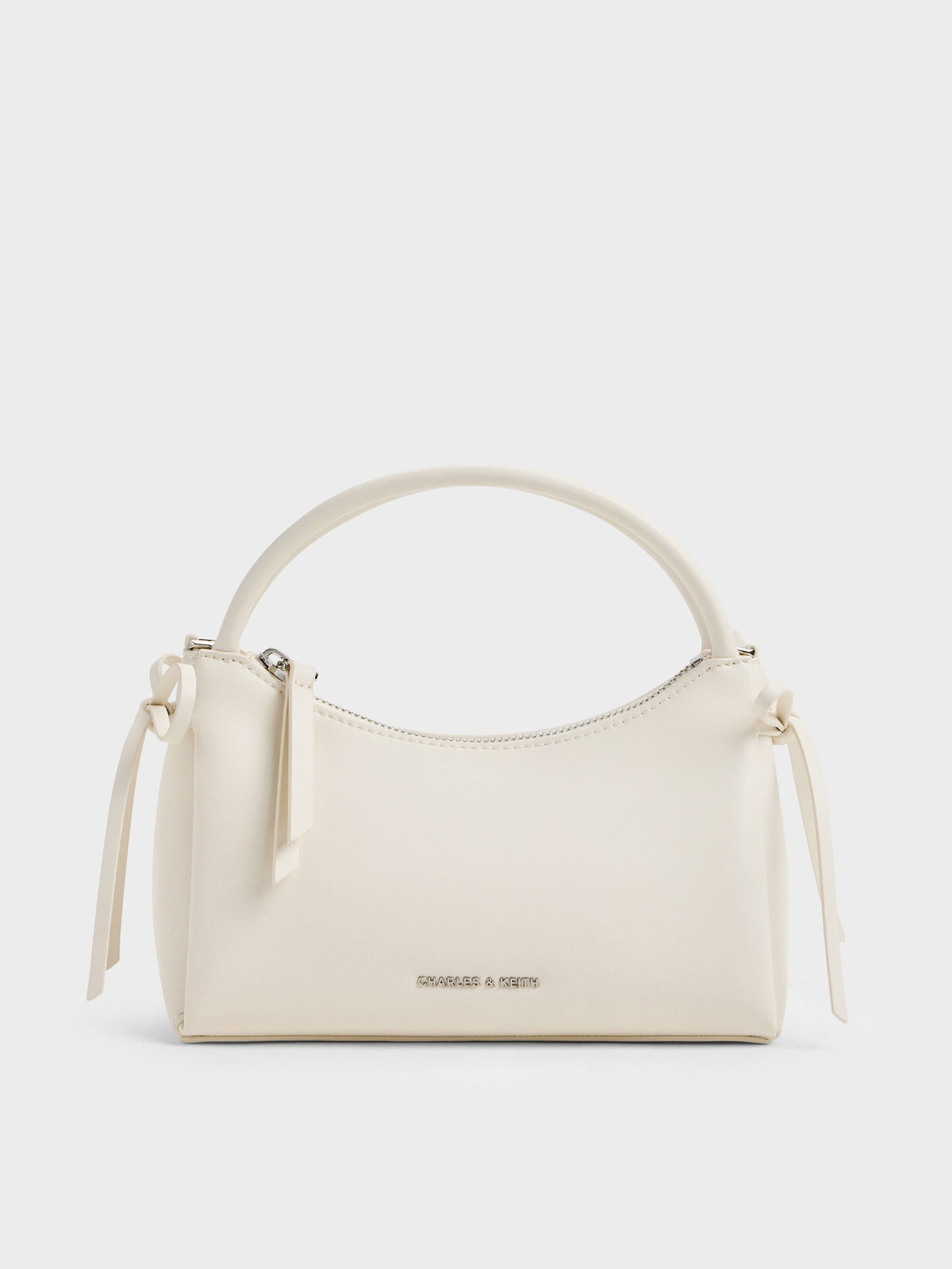 CHARLES & KEITH Signature / Hazel Bow Top Handle Bag - Cream