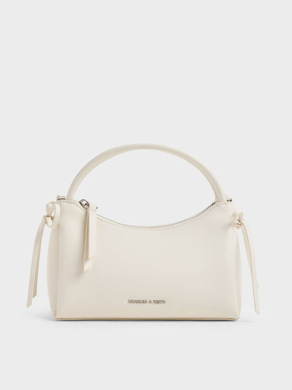 CHARLES & KEITH Signature / Hazel Bow Top Handle Bag - Cream