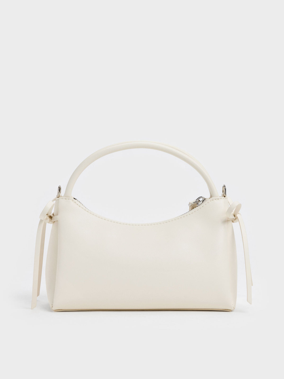 CHARLES & KEITH Signature / Hazel Bow Top Handle Bag - Cream