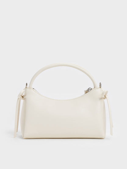 CHARLES & KEITH Signature / Hazel Bow Top Handle Bag - Cream
