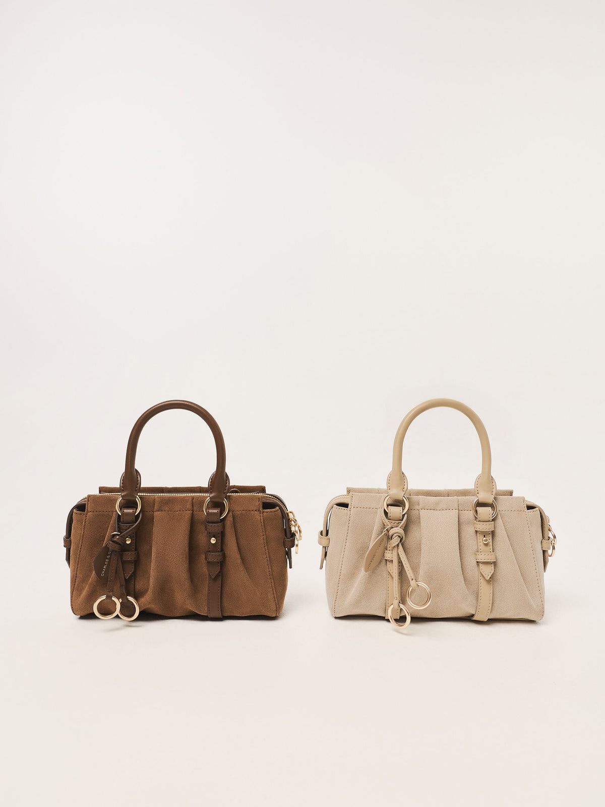 CHARLES & KEITH Signature / Britton Top Handle Tote Bag - Nutmeg Beige