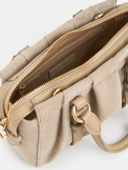 CHARLES & KEITH Signature / Britton Top Handle Tote Bag - Nutmeg Beige