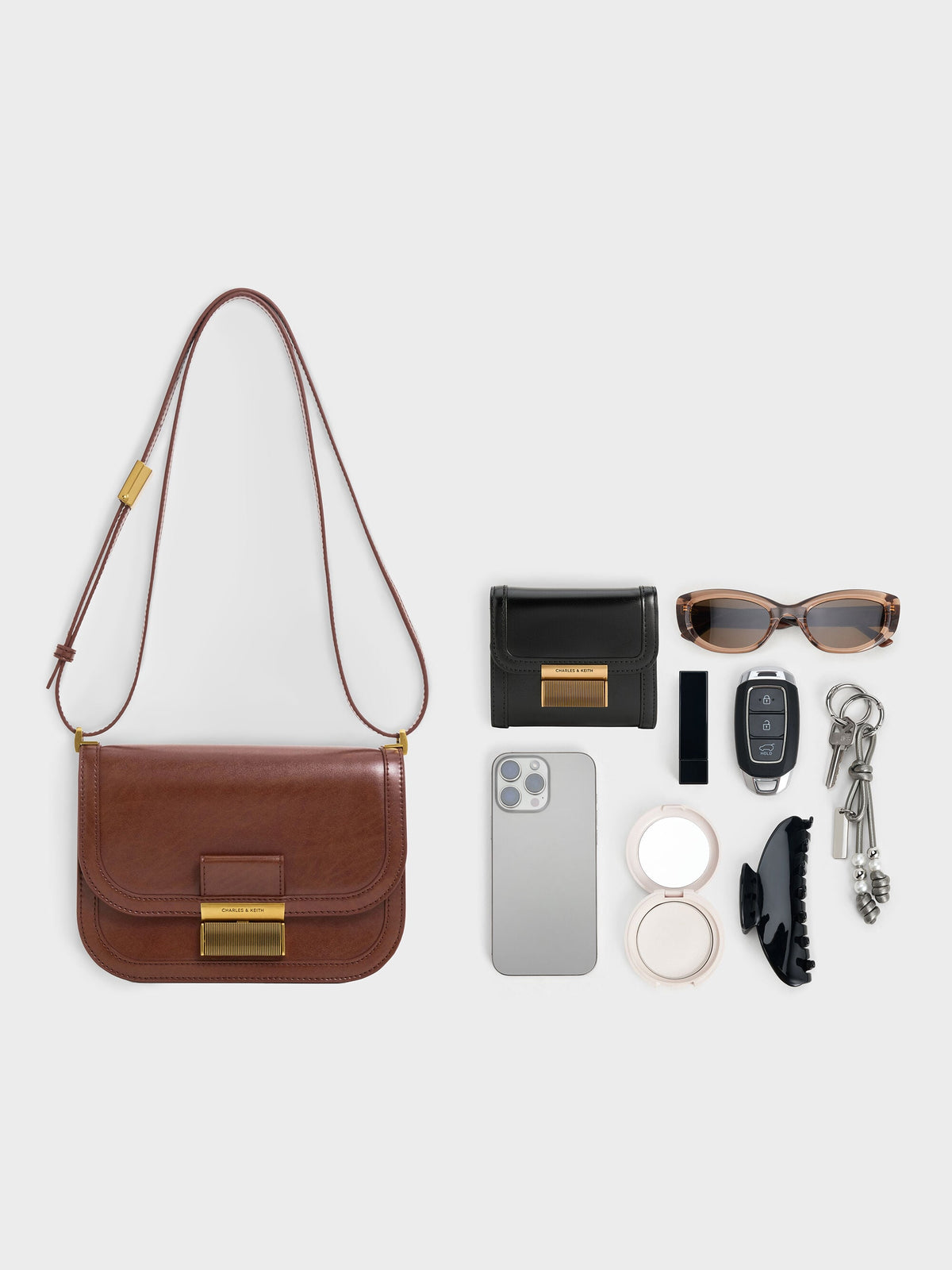 CHARLES & KEITH Sale / Charlot Bag - Dark Brown