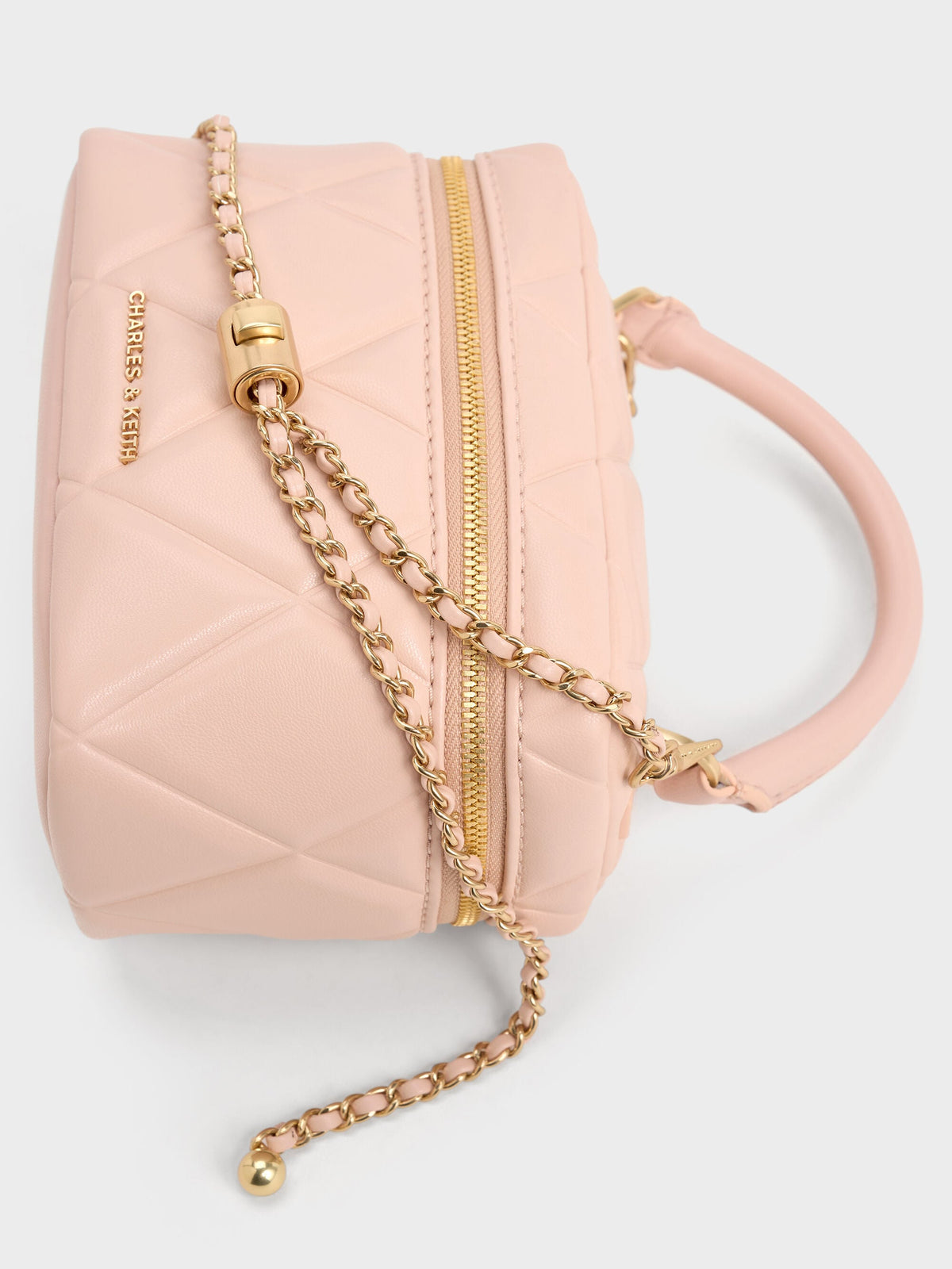 CHARLES & KEITH Sale / Arwen Quilted Top Handle Vanity Bag - Light Pink