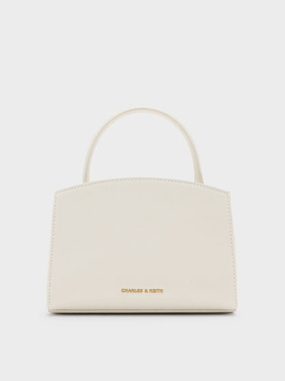 CHARLES & KEITH Deals / Aubrielle Belted Top Handle Bag - Cream