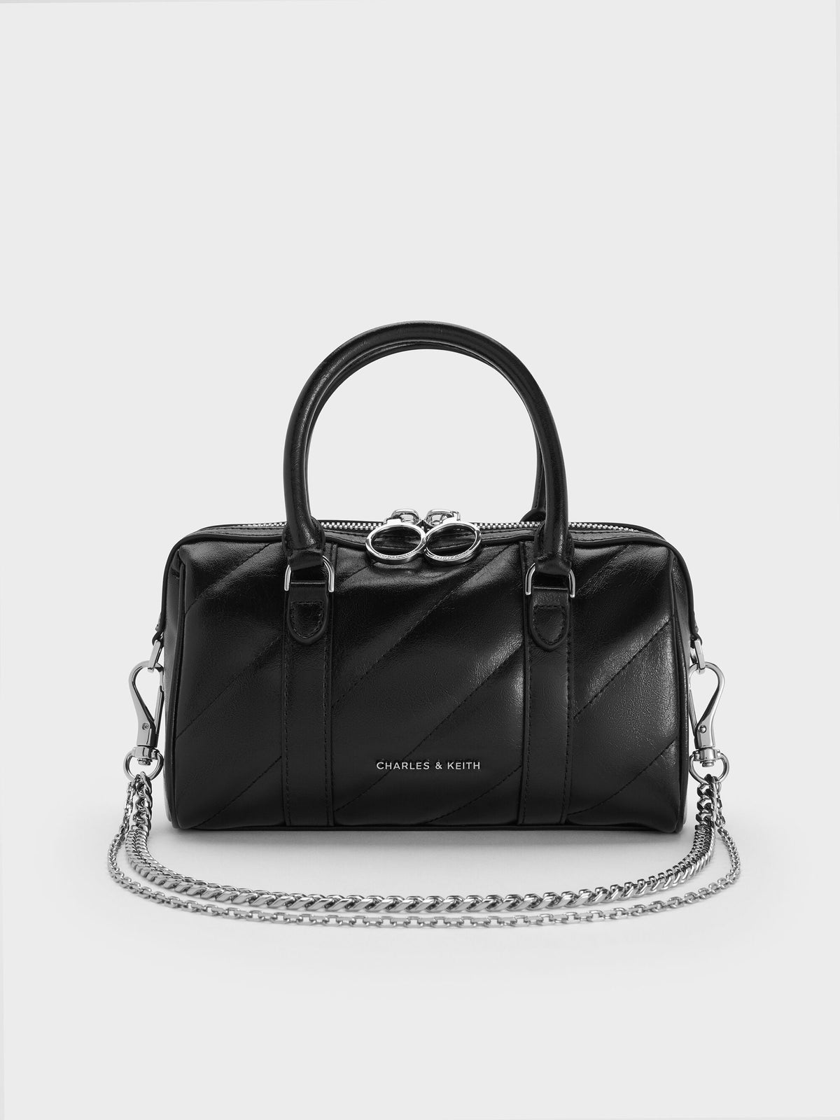 CHARLES & KEITH Premium / Philomena Bowling Bag - Noir
