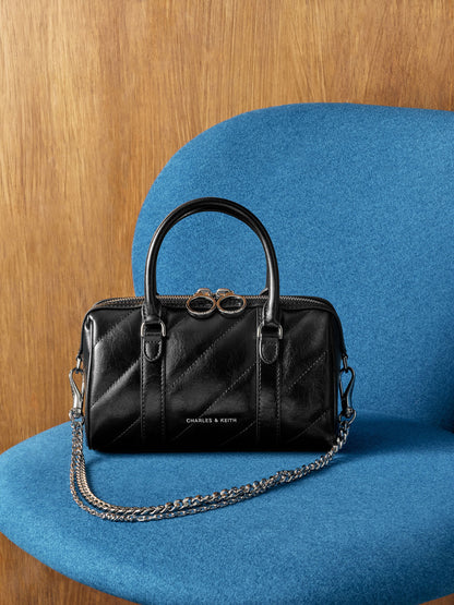 CHARLES & KEITH Premium / Philomena Bowling Bag - Noir