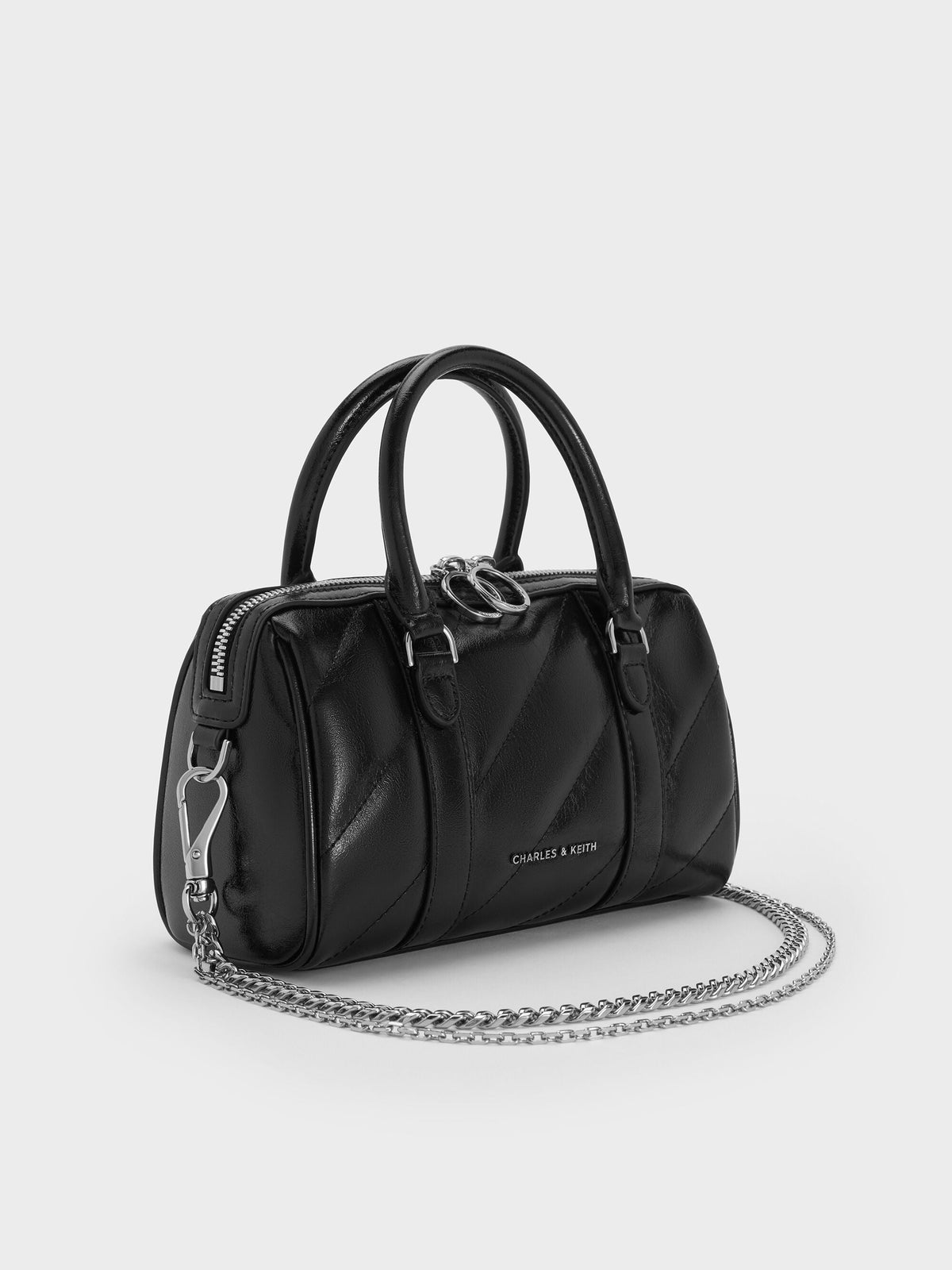 CHARLES & KEITH Premium / Philomena Bowling Bag - Noir