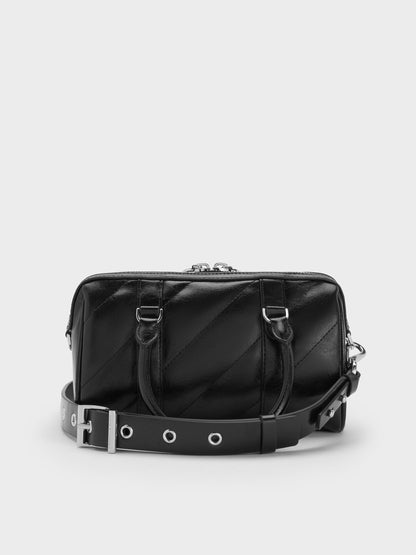 CHARLES & KEITH Premium / Philomena Bowling Bag - Noir