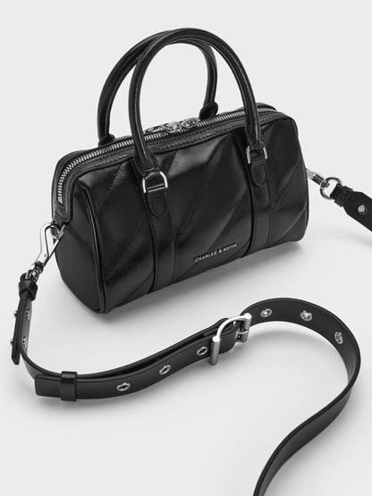 CHARLES & KEITH Premium / Philomena Bowling Bag - Noir