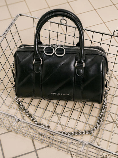 CHARLES & KEITH Premium / Philomena Bowling Bag - Noir