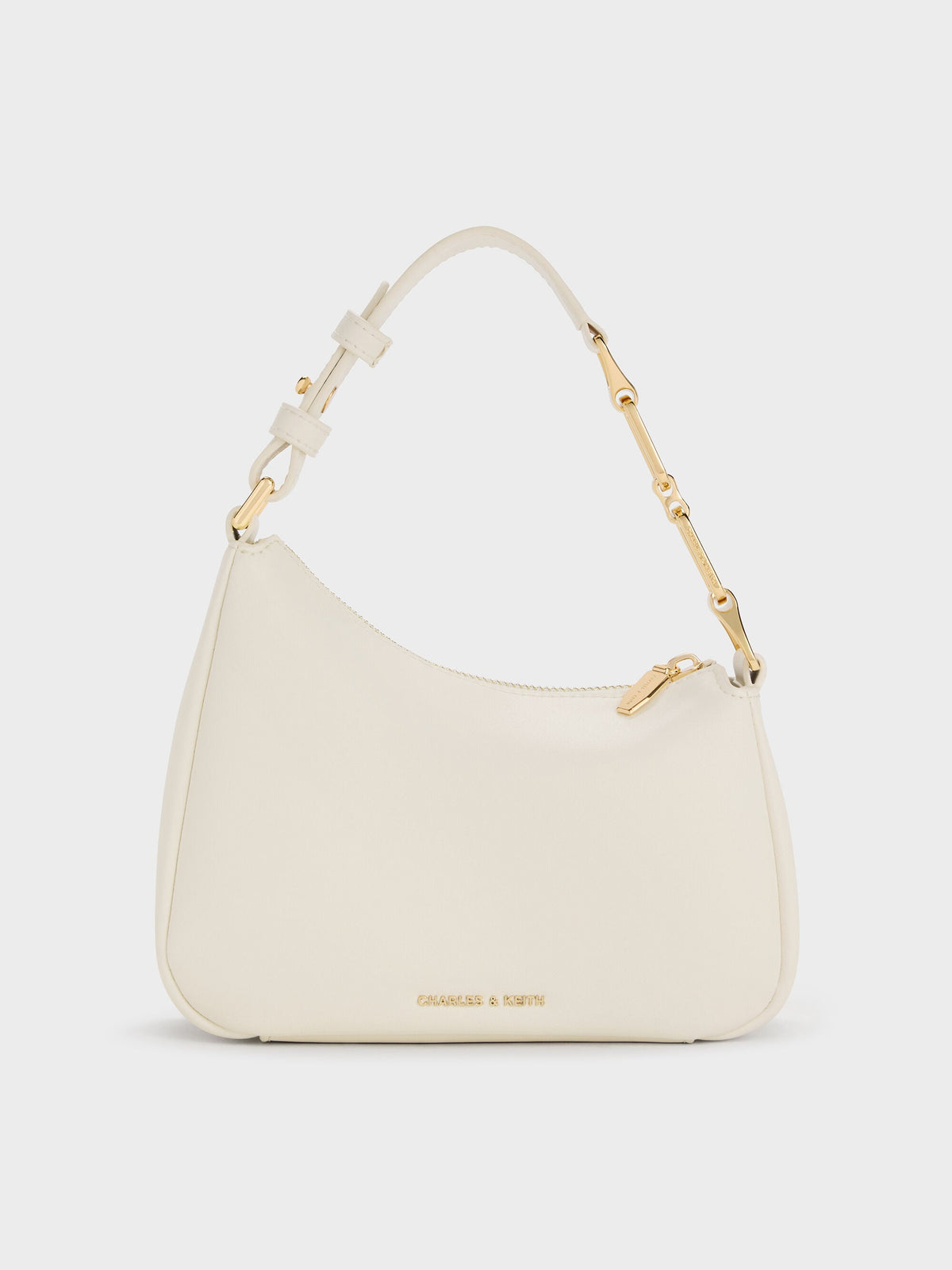 CHARLES & KEITH Popular / Mini Agatha Chain-Strap Shoulder Bag - Cream