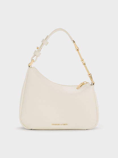 CHARLES & KEITH Popular / Mini Agatha Chain-Strap Shoulder Bag - Cream