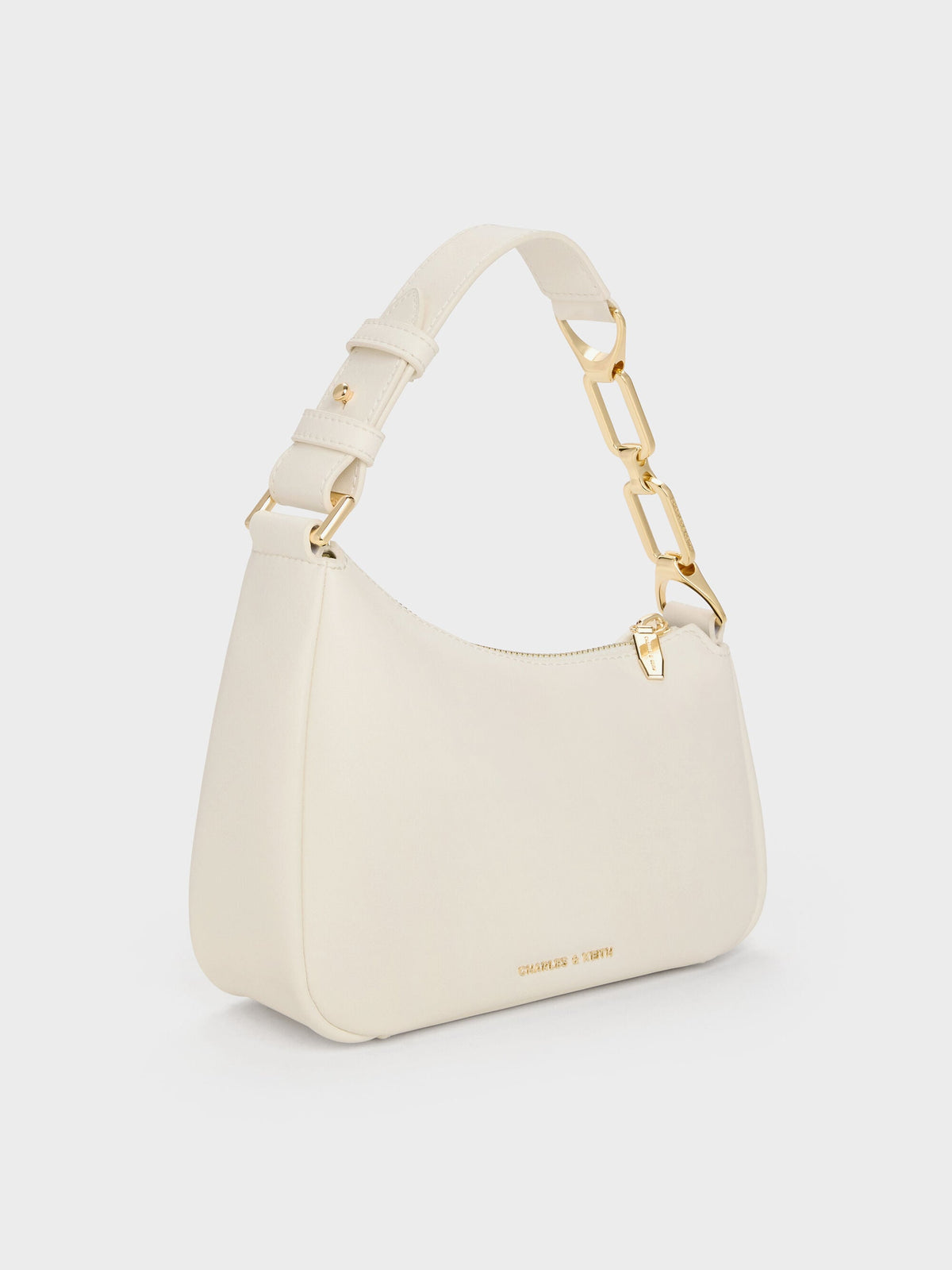 CHARLES & KEITH Popular / Mini Agatha Chain-Strap Shoulder Bag - Cream