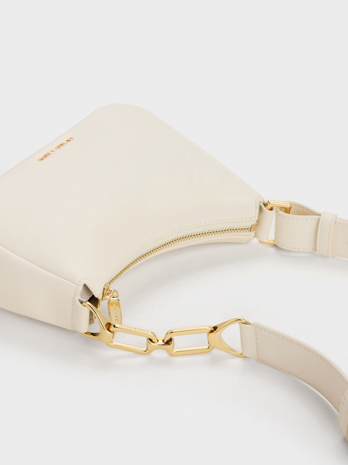 CHARLES & KEITH Popular / Mini Agatha Chain-Strap Shoulder Bag - Cream