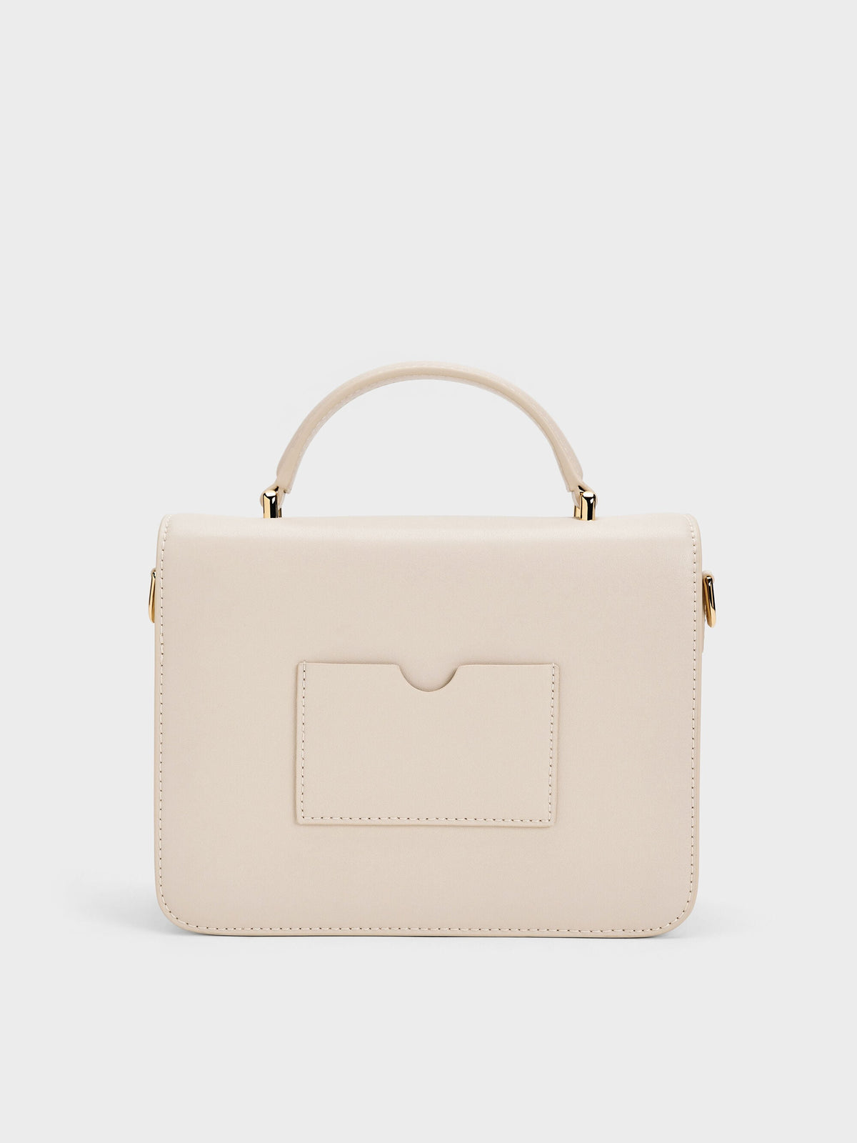 CHARLES & KEITH Quality / Octavia Front Flap Top Handle Bag - Ivory
