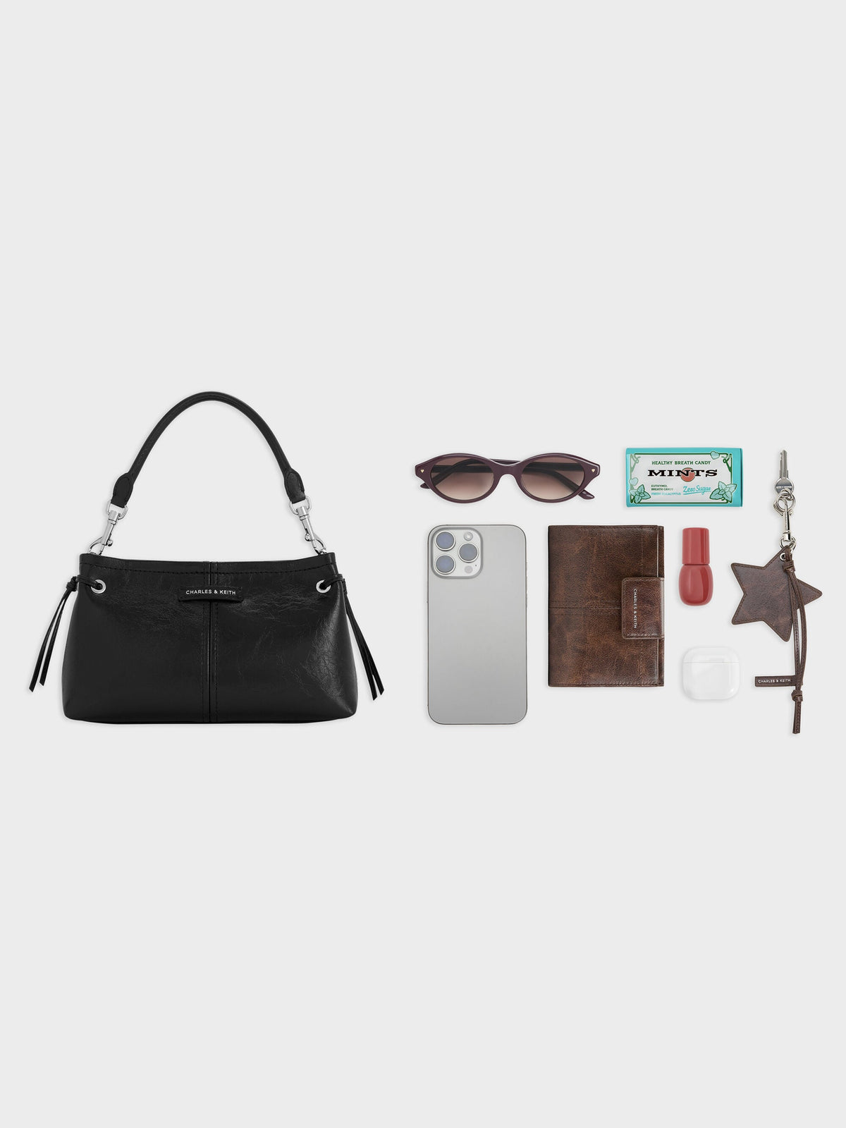 CHARLES & KEITH Featured / Noane Top Handle Bag - Noir