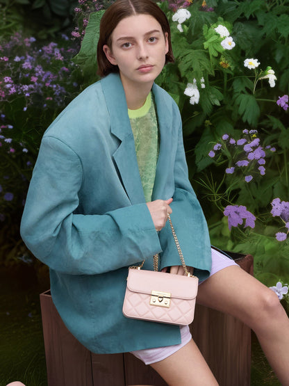 CHARLES & KEITH Signature / Alva Quilted Chain-Handle Bag - Light Pink