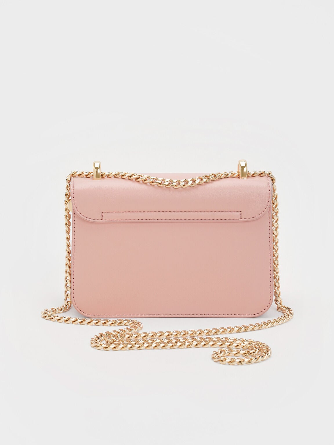 CHARLES & KEITH Signature / Alva Quilted Chain-Handle Bag - Light Pink