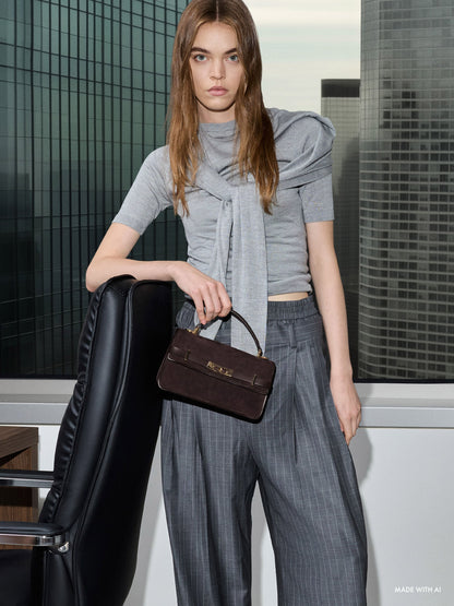 CHARLES & KEITH Best Price / Arlet Belted Top Handle Bag - Espresso Brown