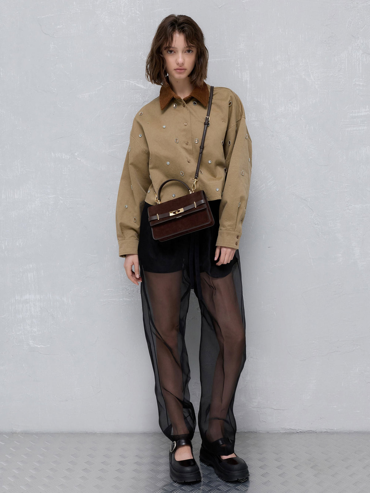 CHARLES & KEITH Best Price / Arlet Belted Top Handle Bag - Espresso Brown