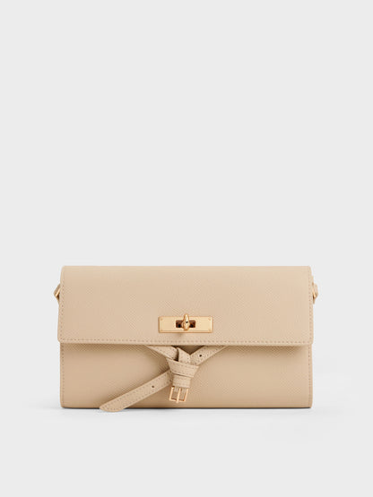 CHARLES & KEITH Latest / Tricha Knotted-Belt Crossbody Bag - Sand Beige