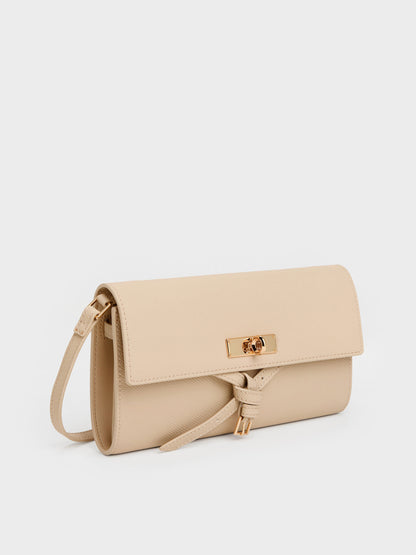 CHARLES & KEITH Latest / Tricha Knotted-Belt Crossbody Bag - Sand Beige