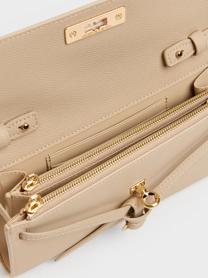 CHARLES & KEITH Latest / Tricha Knotted-Belt Crossbody Bag - Sand Beige