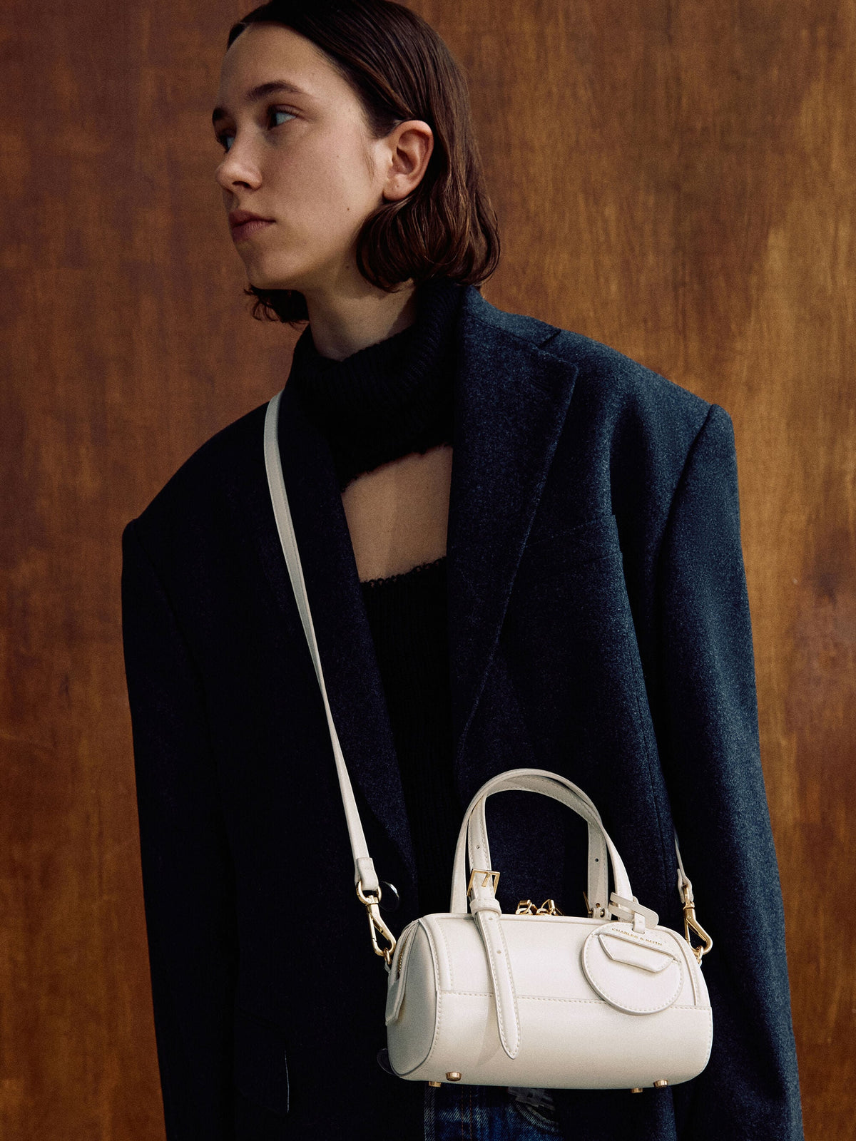 CHARLES & KEITH Latest / Enola Bowling Bag - Cream
