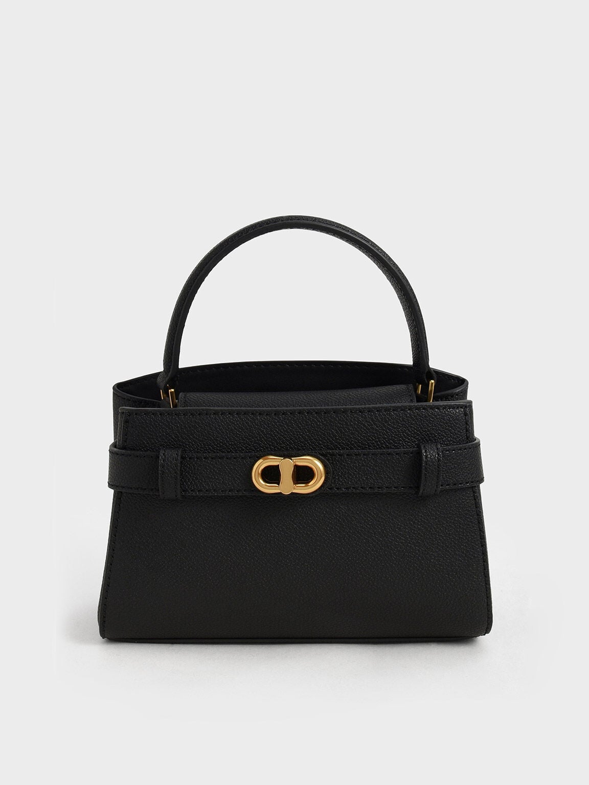 CHARLES & KEITH Smart Buy / Aubrielle Belted Top Handle Bag - Black
