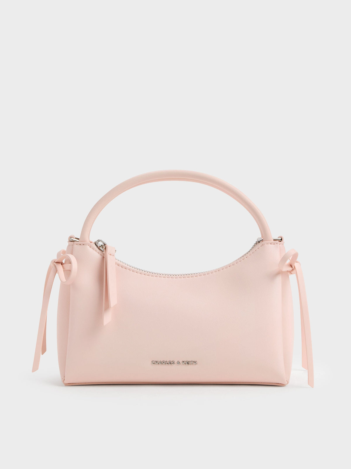 CHARLES & KEITH Exclusive / Hazel Bow Top Handle Bag - Soft Pink