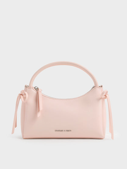 CHARLES & KEITH Exclusive / Hazel Bow Top Handle Bag - Soft Pink